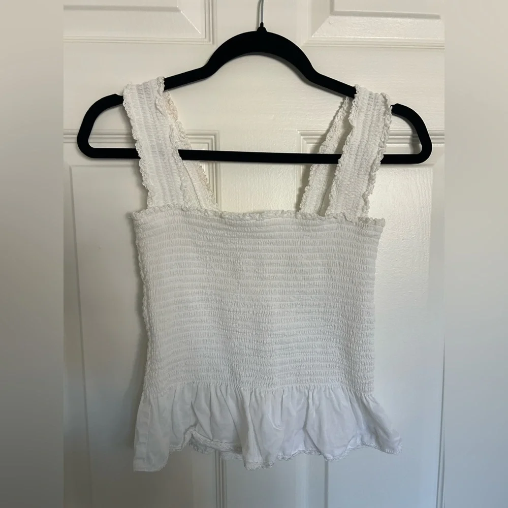 Reformation Ivory Smocked Top - Picture 1 of 3